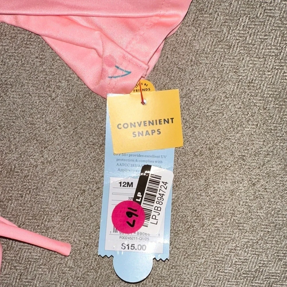 Cat & Jack Pink Kids Swim Rashguard